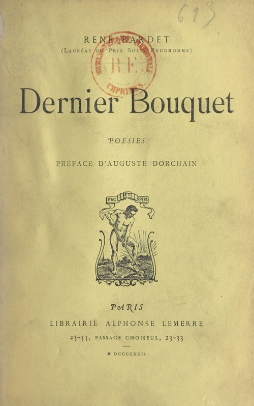 Couverture ebook de Dernier bouquet, de Rene Bardet