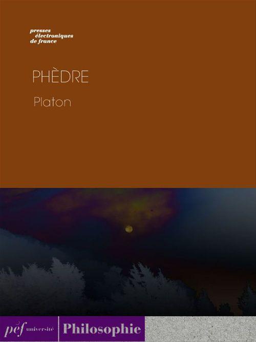 ebook cover of Phèdre, by Platon