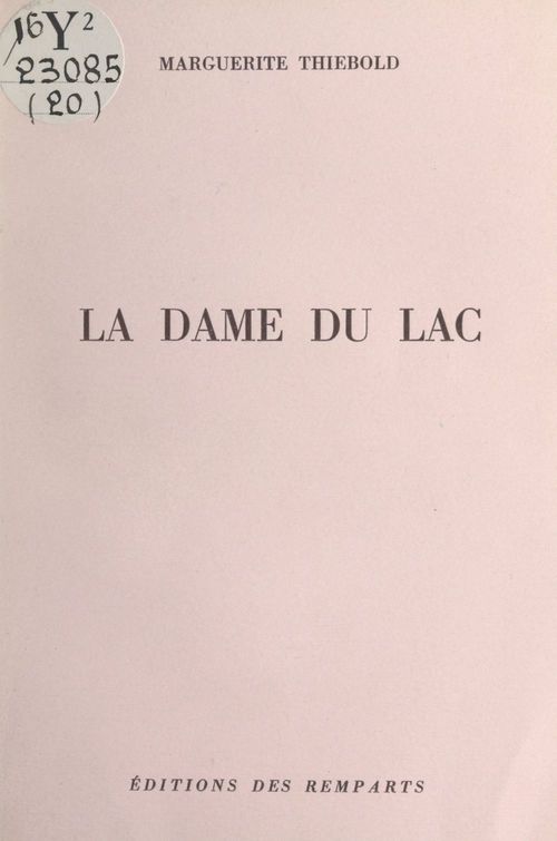 ebook cover of La dame du lac, by Marguerite Thiebold