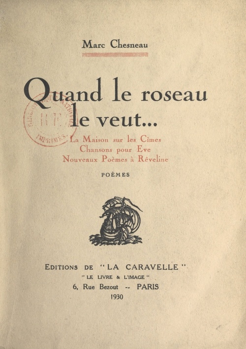 Couverture ebook de Quand le roseau le veut..., de Marc Chesneau