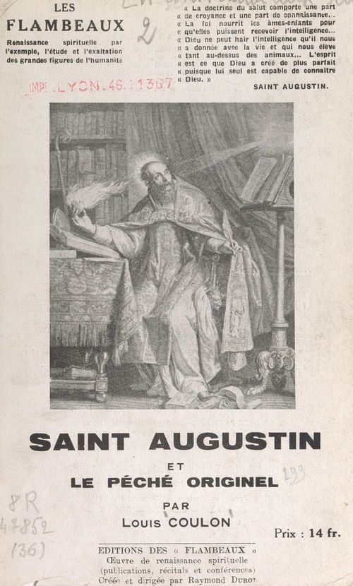 Couverture ebook de Saint-Augustin et le péché originel, de Louis Coulon