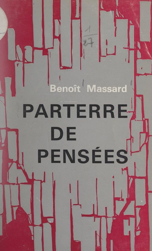 Couverture ebook de Parterre de pensées, de Benoit Massard