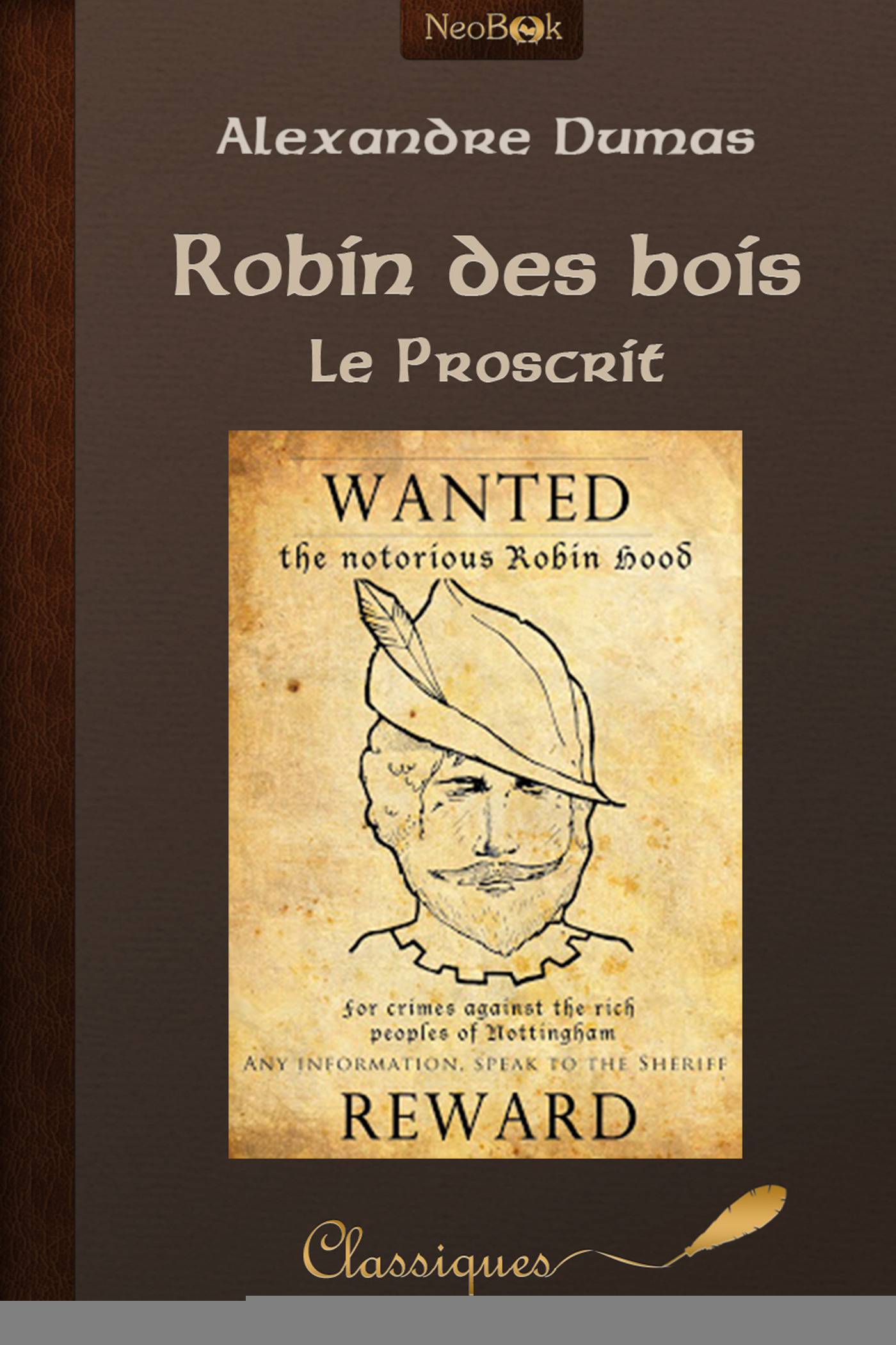 Couverture ebook de Robin des bois le proscrit, de Alexandre Dumas