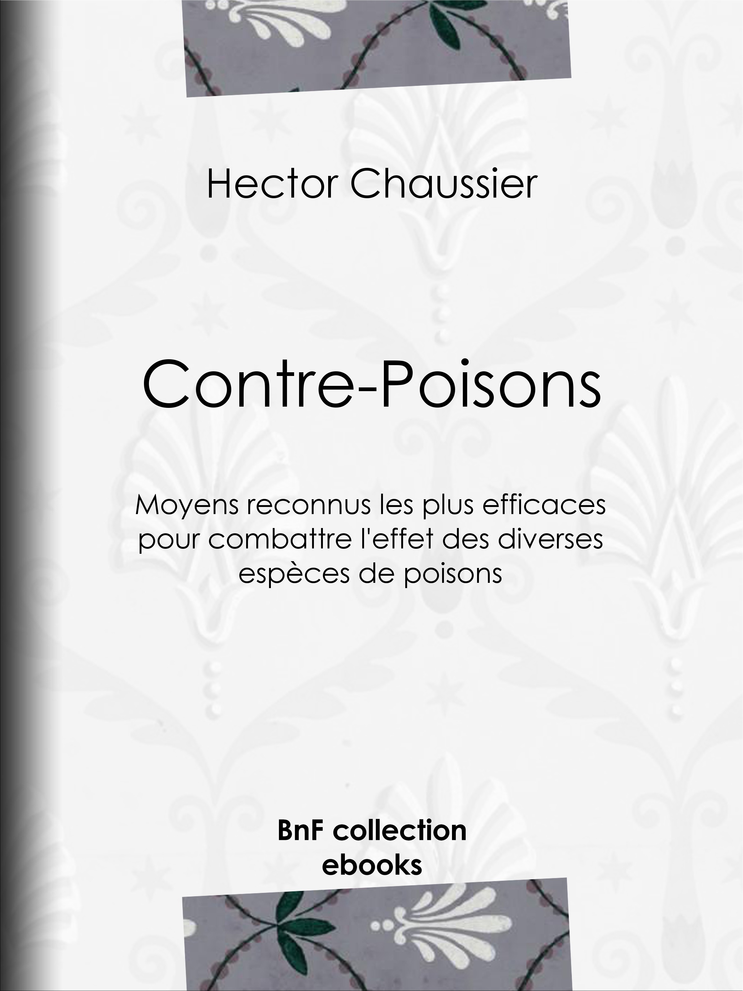 Couverture ebook de Contre-Poisons, de Hector Chaussier