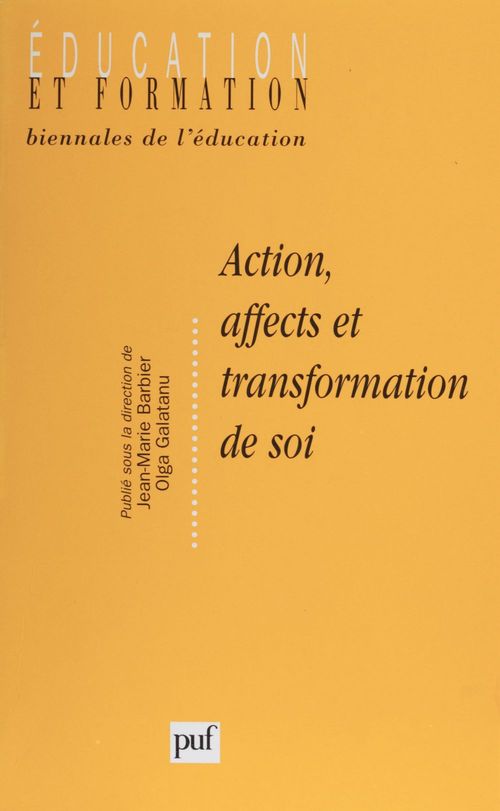 ebook cover of Action, affects et transformation de soi, by Jean-marie Barbier, Olga Galatanu
