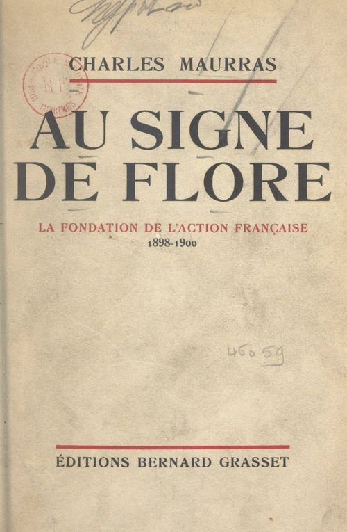 Couverture ebook de Au signe de Flore : souvenirs de vie politique, de Charles Maurras