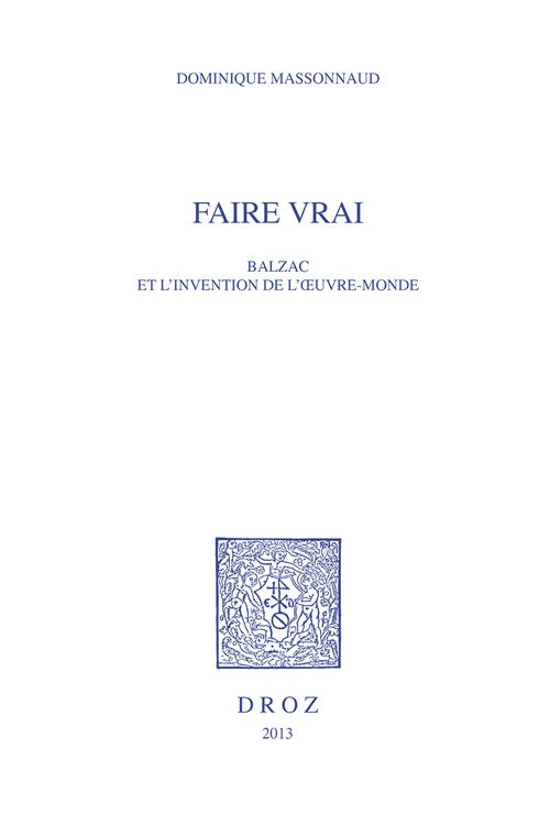 ebook cover of Faire vrai, by Dominique Massonnaud