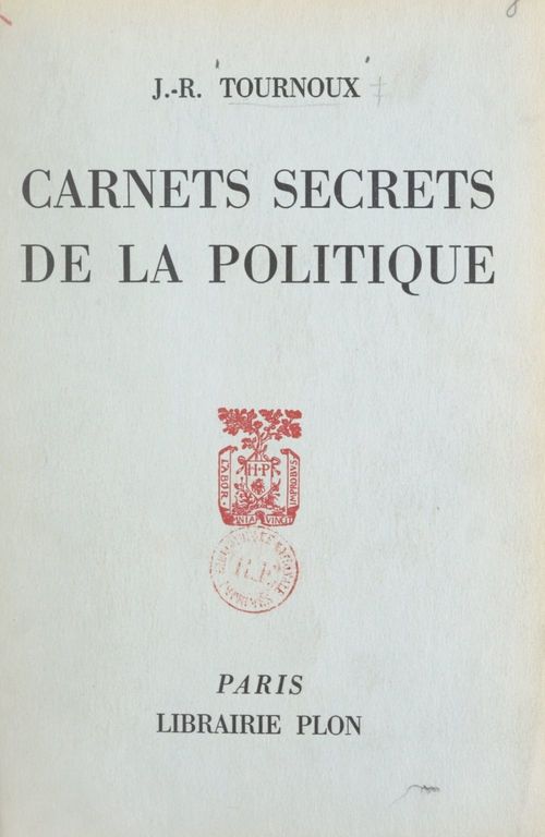 ebook cover of Carnets secrets de la politique, by Jean-Raymond Tournoux