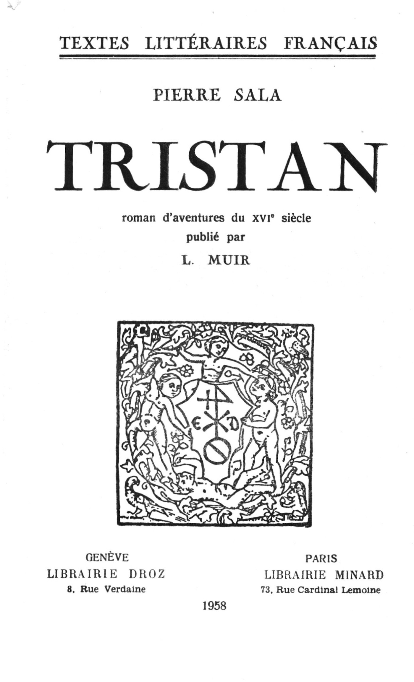 Couverture ebook de Tristan, de Pierre Sala