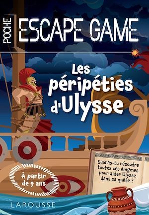 Couverture ebook de Escape de game de poche Junior - Ulysse rejoindra-t-il son île?, de Valérie Cluzel