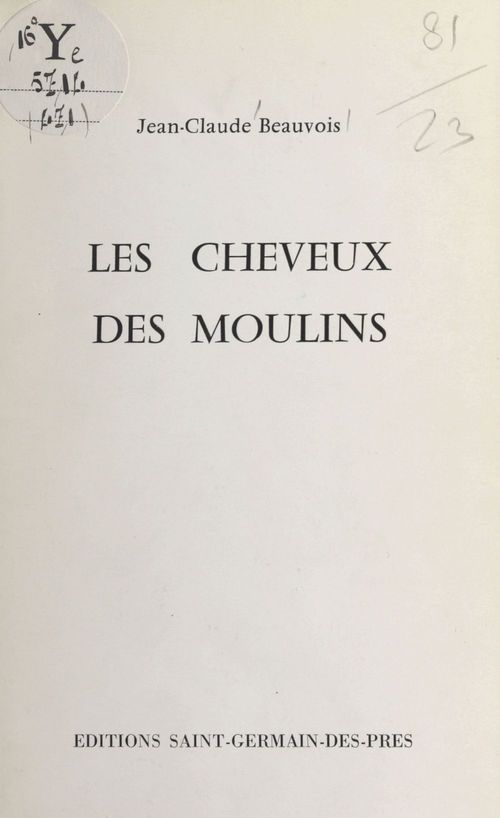 ebook cover of Les cheveux des moulins, by Jean-Claude Beauvois