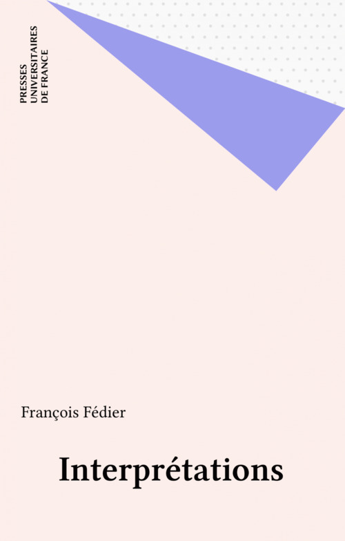 ebook cover of Interprétations, by François Fédier
