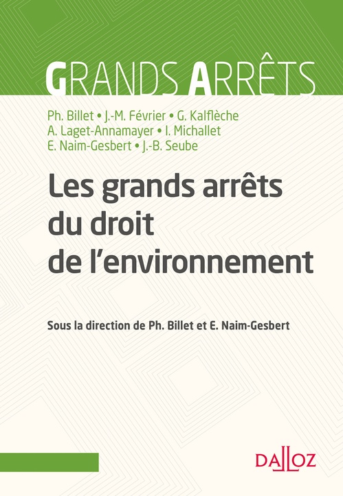 Couverture ebook de Les grandes décisions du droit de l'environnement, de Collectif
