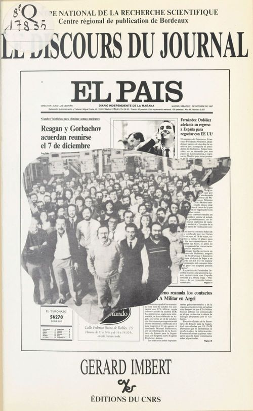 ebook cover of Le discours du journal : «El Pais», by Imbert G
