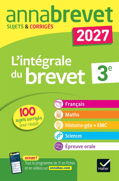 Couverture ebook de Annales du brevet 2027 -  Annabrevet L'intégrale du Brevet 3e (tout-en-un), de Christine Formond, Louise Taquechel, Jérôme Boudier, Emmanuelle Michaud, Jean-François Lecaillon, Christophe Clavel, Son