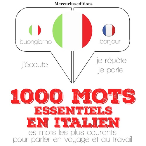 Couverture audiobook de 1000 mots essentiels en italien, de Jm Gardner
