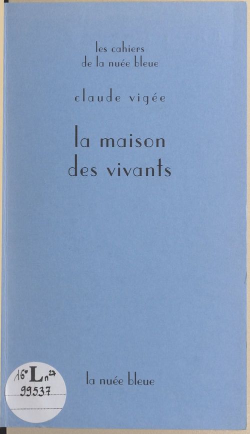 Couverture ebook de La maison des vivants, de Claude Vigée
