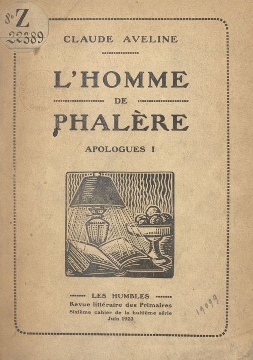 Couverture ebook de L'homme de Phalère, de Claude Aveline