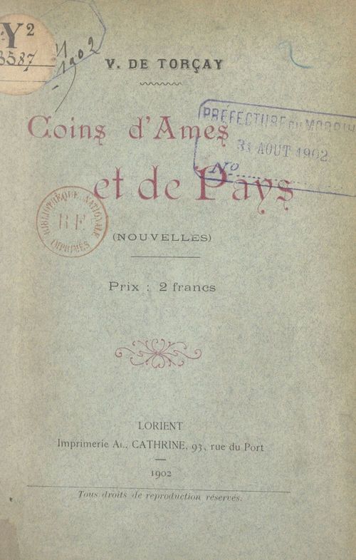 ebook cover of Coins d'âmes et de pays, by V. De Torcay