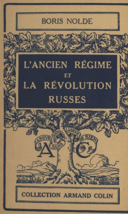 Couverture ebook de L'ancien régime et la révolution russes, de Boris Nolde