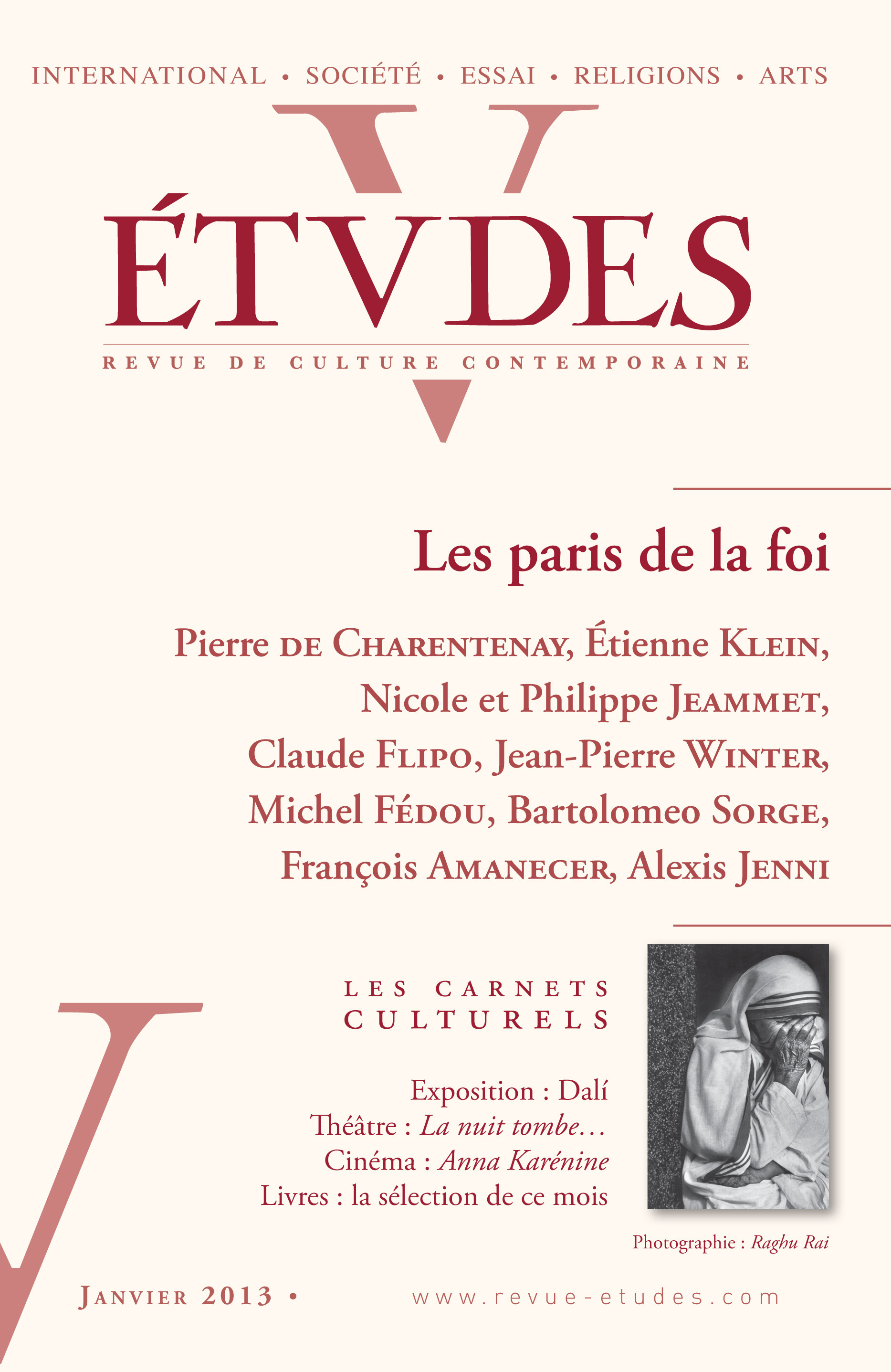ebook cover of Etudes Janvier 2013, by Collectif