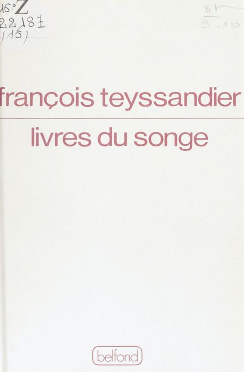 ebook cover of Livres du songe, by François Teyssandier