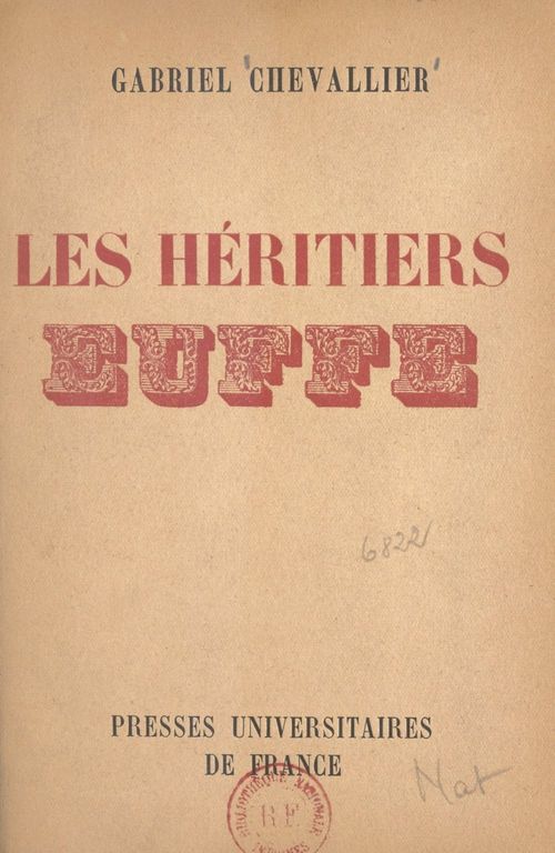 Couverture ebook de Les héritiers Euffe, de Gabriel Chevallier