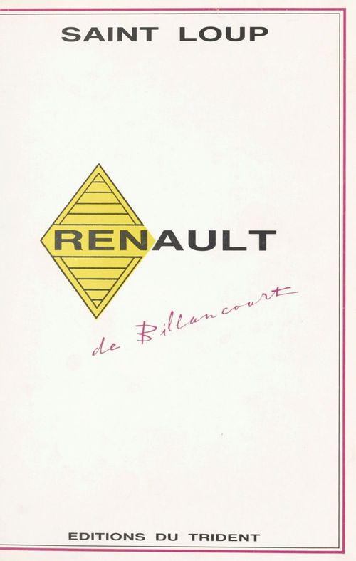 Couverture ebook de Renault de Billancourt, de Saint-loup