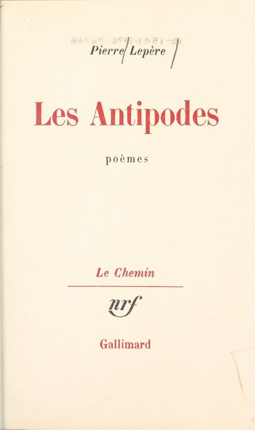 ebook cover of Les antipodes, by Pierre Lepère