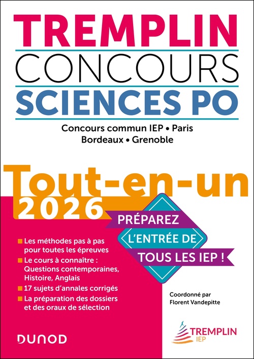 ebook cover of Tremplin Concours Sciences Po Tout-en-un 2026, by Florent Vandepitte, Pierre-Emmanuel Guigo, Judith Leverbe, Alexia Roussel