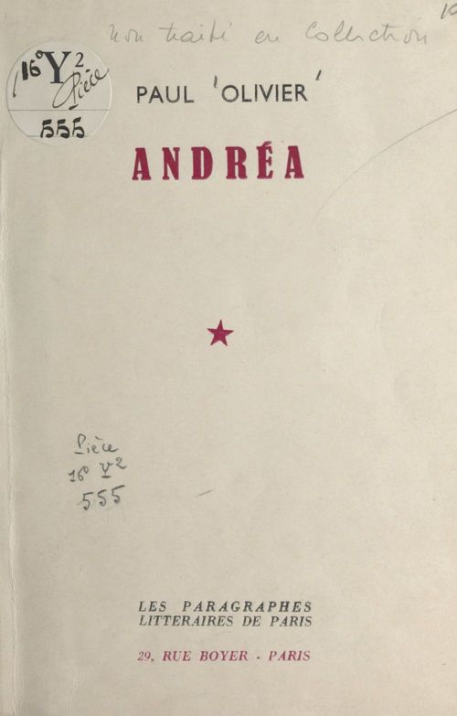 Couverture ebook de Andréa, de Paul Olivier