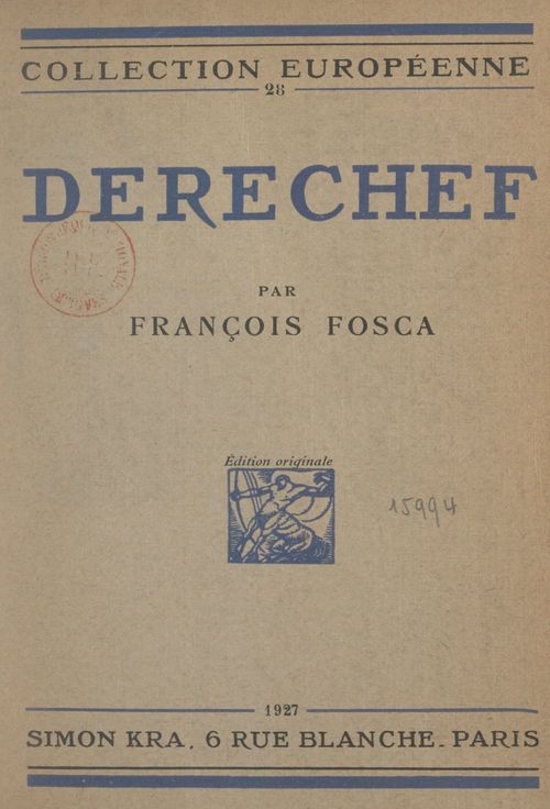 ebook cover of Derechef, by Francois Fosca