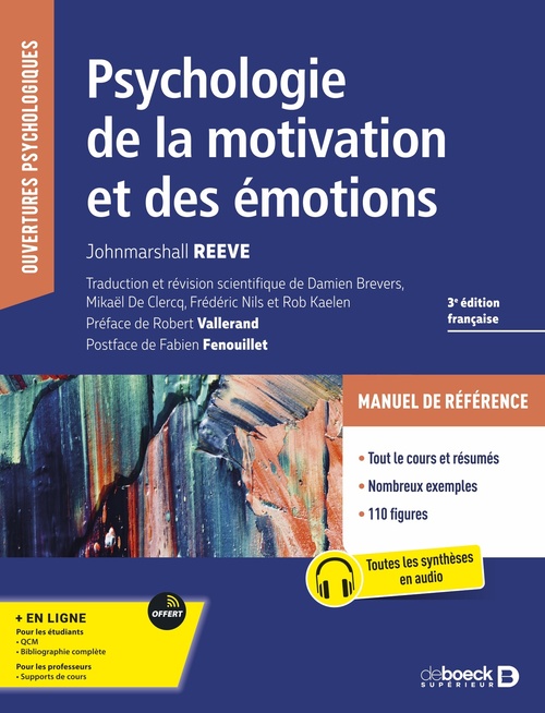 Couverture ebook de Psychologie de la motivation et des émotions, de Johnmarshall Reeve
