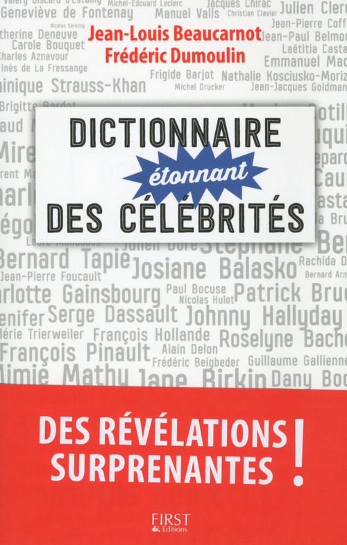 ebook cover of Dictionnaire étonnant des célébrités, by Jean-Louis Beaucarnot, Frédéric Dumoulin