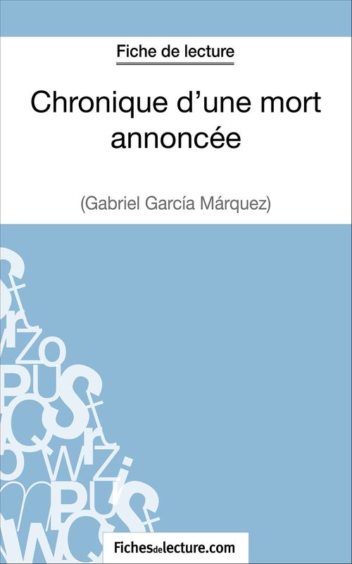 ebook cover of Chronique d'une mort annoncée de Gabriel García Márquez (Fiche de lecture), by Hubert Viteux