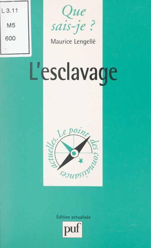 ebook cover of L'esclavage, by Maurice Lengelle