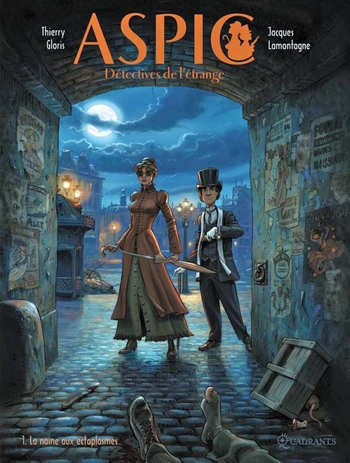 Couverture ebook de Aspic, détectives de l'étrange T01 - La naine aux ectoplasmes, de Thierry Gloris