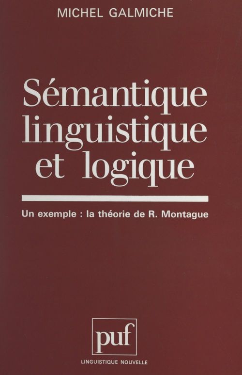ebook cover of Sémantique linguistique et logique, by Michel Galmiche