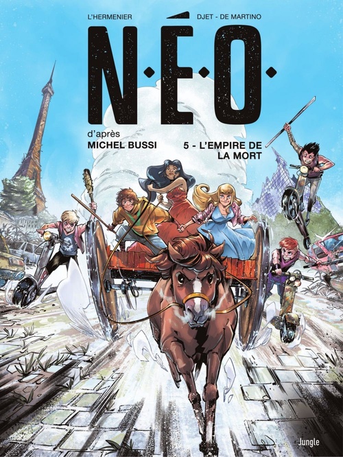 Couverture ebook de N.E.O. - Tome 5 - L'Empire de la mort, de Michel Bussi, Maxe L'Hermenier, Djet