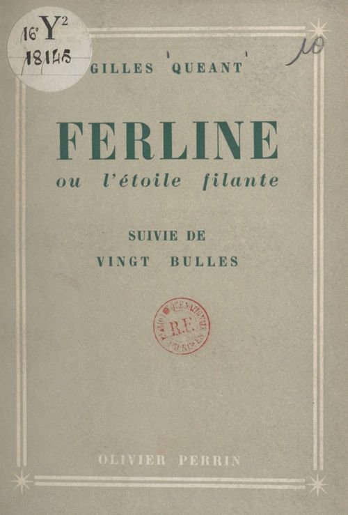 Couverture ebook de Ferline ou l'étoile filante, de Gilles Queant