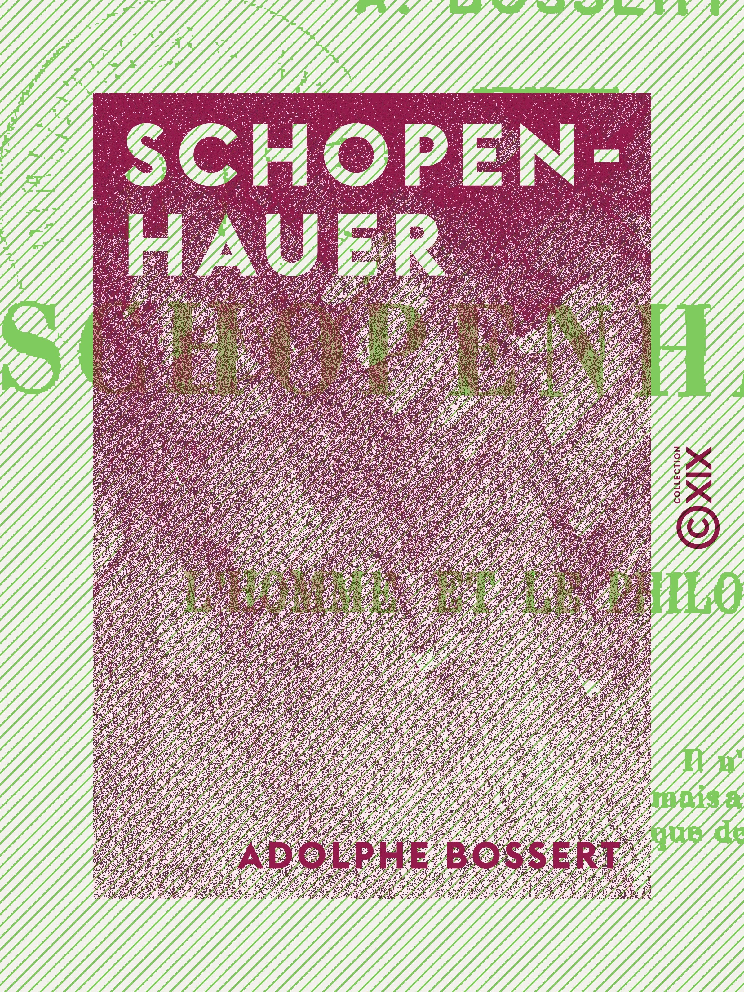 Couverture ebook de Schopenhauer, de Adolphe Bossert