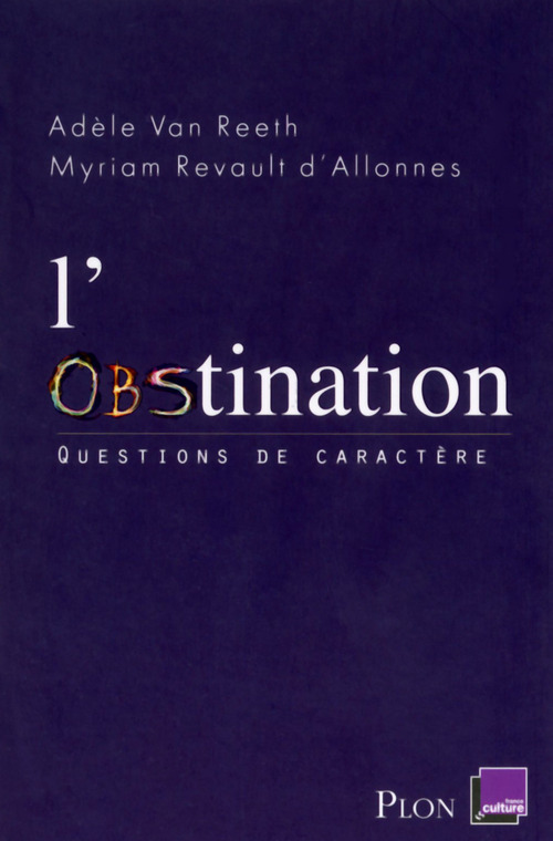 ebook cover of L'obstination, by Adèle Van Reeth