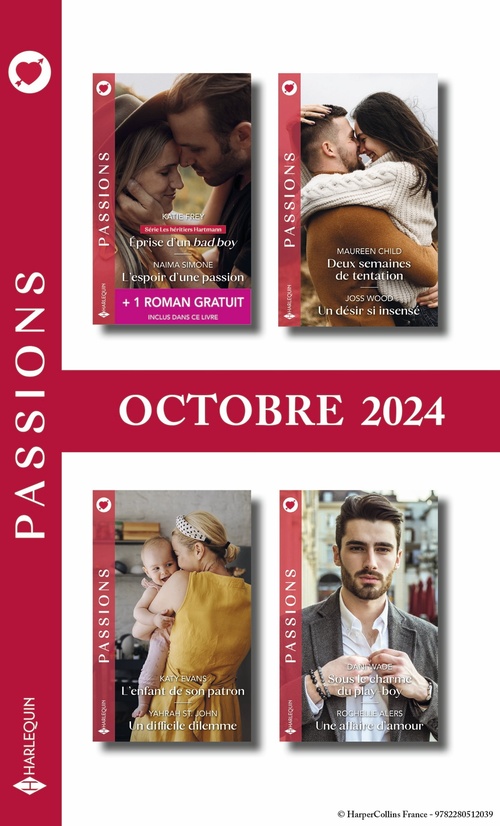 Couverture ebook de Pack mensuel Passions - 8 romans + 1 titre gratuit (octobre 2024), de Collectif