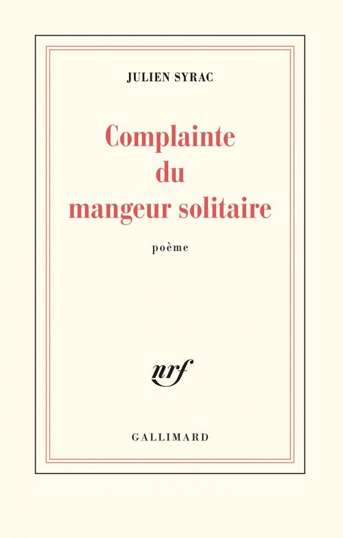 Couverture ebook de Complainte du mangeur solitaire, de Julien Syrac
