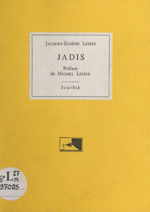 Couverture ebook de Jadis, de Leiris J.-E.