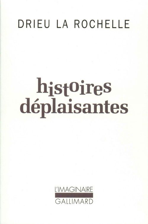 ebook cover of Histoires déplaisantes, by Pierre Drieu la Rochelle
