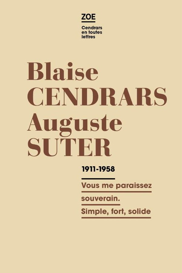 Couverture ebook de Correspondance 1911-1958, de Blaise Cendrars, Auguste Suter