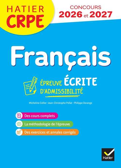 ebook cover of Français - CRPE 2026-2027 - Epreuve écrite d'admissibilité - L3 et M2, by Micheline Cellier, Philippe Dorange, Jean-Christophe Pellat