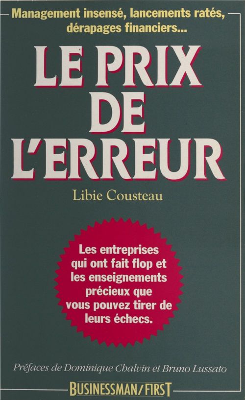 Couverture ebook de Le prix de l'erreur, de Libie Cousteau