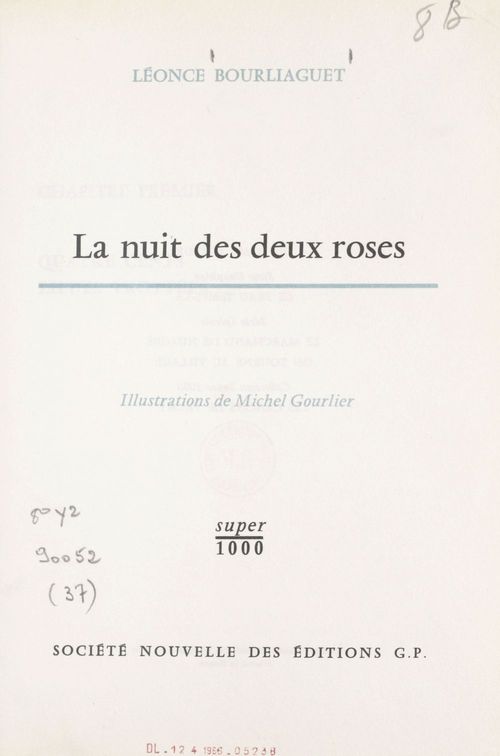 Couverture ebook de La nuit des deux roses, de Leonce Bourliaguet